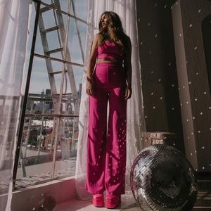 Lulus Hot Pink Pant Set